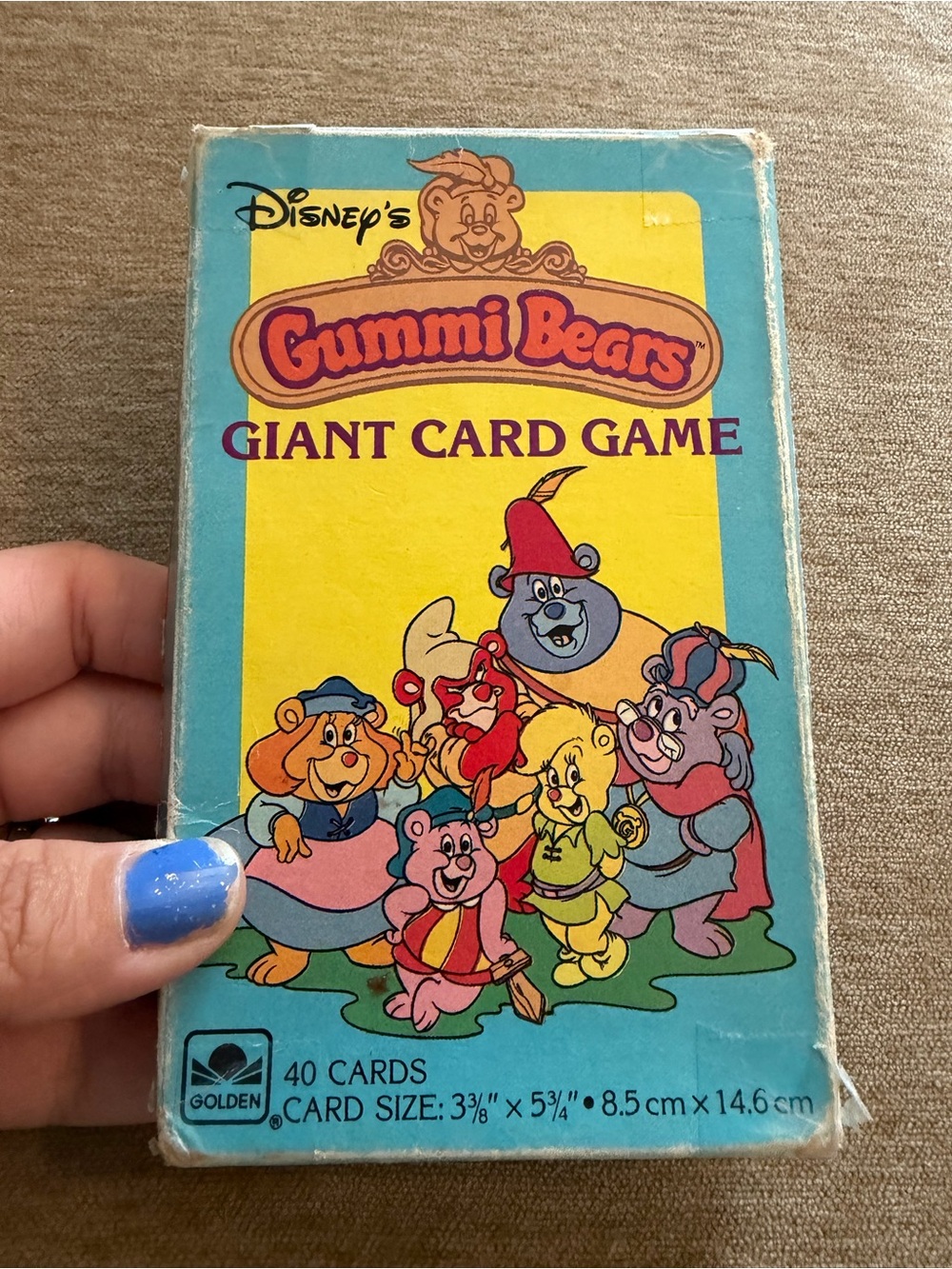 Disney 1986 Gummi Bears Giant Card Game